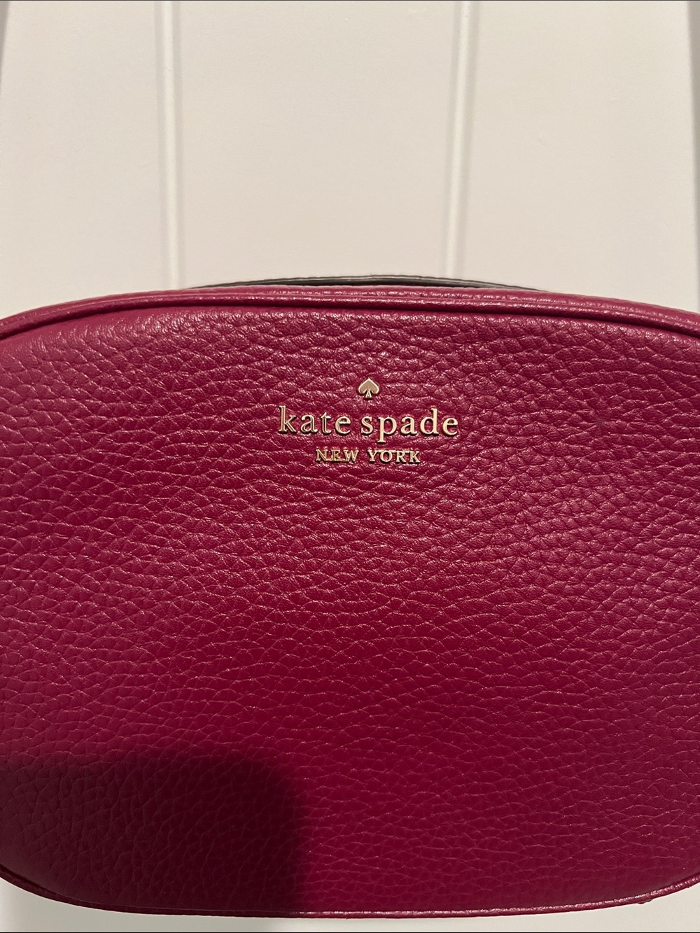 kate spade Wine Pebbled Leather Crossbody Bag with Tassel - Picture 2 of 11